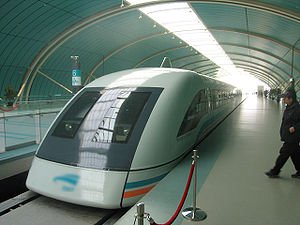 Transrapid magnetic levitation train in Shangh...