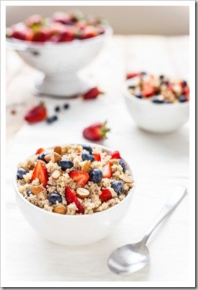 High Protein Breakfast Quinoa Mixed Berries