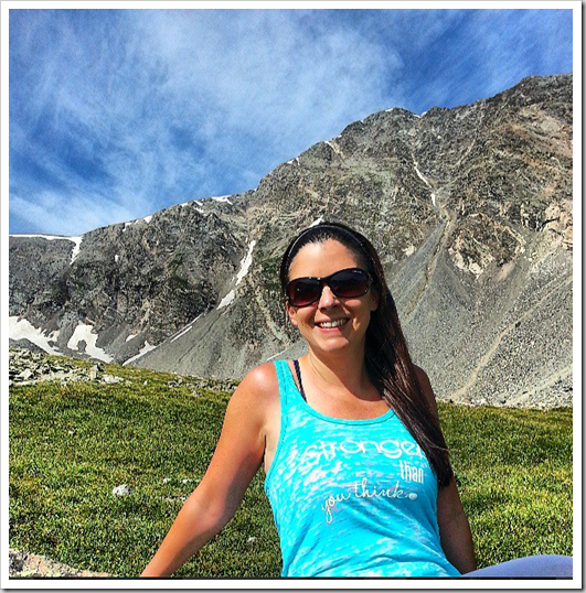 Resting trailside on our first 14er hike!