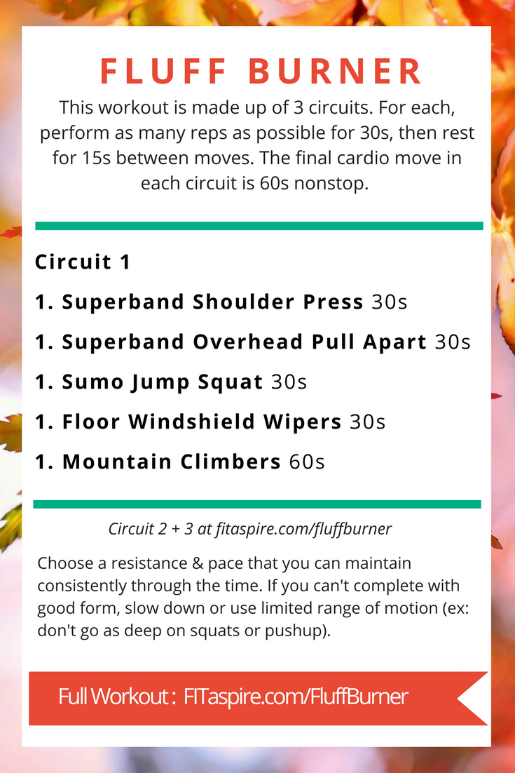 Thanksgiving Fluff Burner Workout - Resistance Band Workout