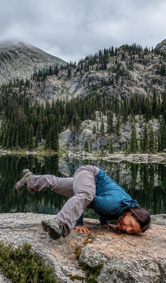 Heather Blackmon practicing yoga